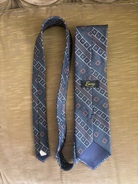 Envoy Blue Geometric Men's Silk Tie